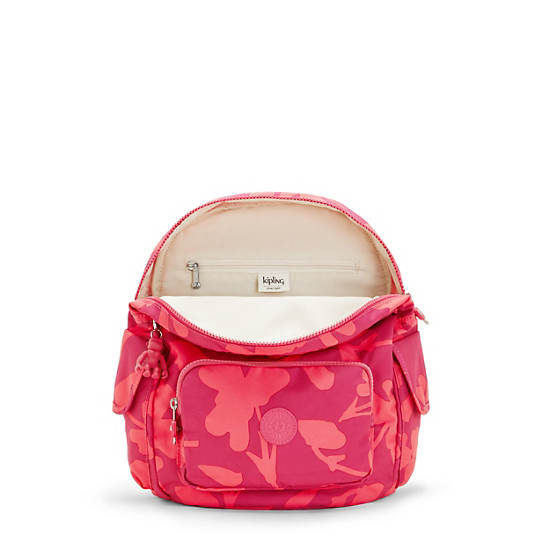 Kipling City Pack Small Printed Rugzak Roze | BE 1517GS